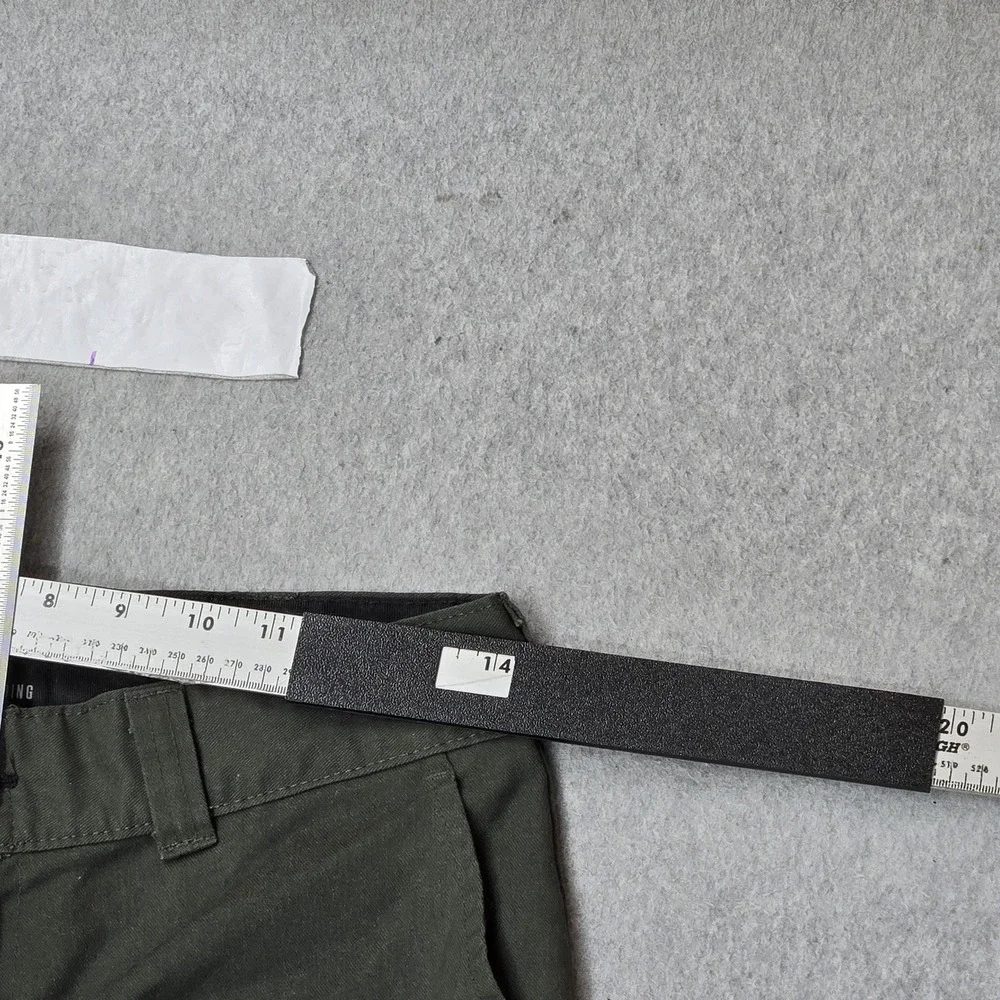 Dickies Men Pants 28 Green Chino Twill FLEX Skateboarding Pants Zipper Slim 29